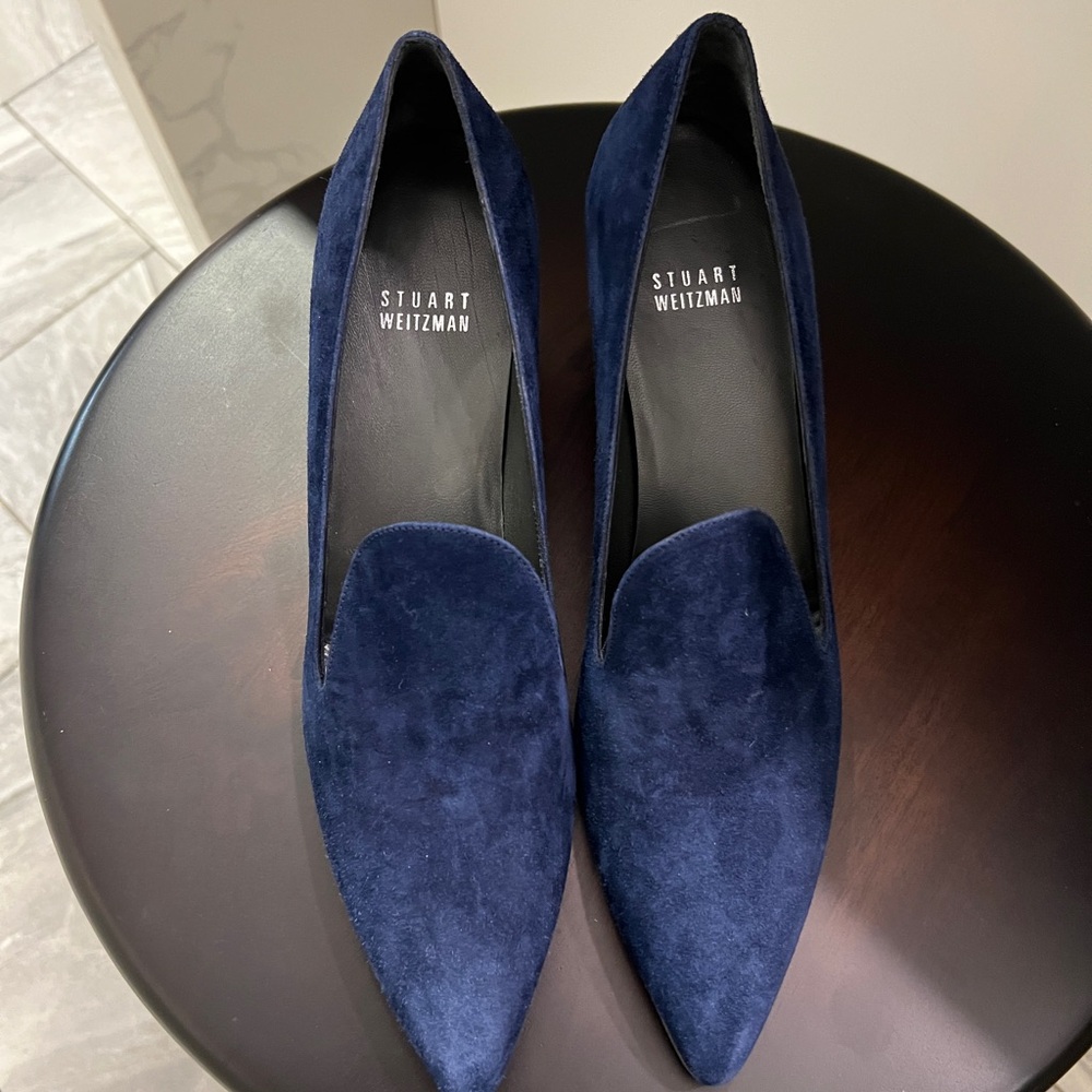 Stuart Weitzman Navy Blue Flats